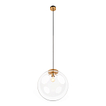 Подвесной светильник со стеклянным прозрачным плафоном в форме шара и золотыми металлическим акцентами 30 ClassiCon варинант исполнения - 2 | Loft Concept в Краснодаре
