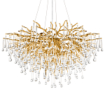 Люстра подвесная с прозрачными стеклянными подвесками в форме капель Диаметр 100 см Droplet Chandelier варинант исполнения - 7 | Loft Concept в Краснодаре