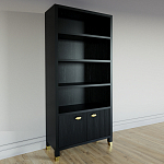 Книжный Стеллаж Elsa Dreams Black с задней стенкой варинант исполнения - 1 | Loft Concept в Краснодаре