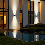 Уличный настенный светильник светодиодный конусообразной формы черного цвета из металла Urban Minimalist варинант исполнения - 6 | Loft Concept в Краснодаре