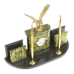 Настольный письменный набор из змеевика и бронзы с декором в виде орла Successful Leader варинант исполнения - 2 | Loft Concept в Краснодаре