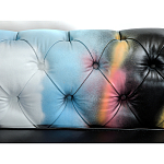 Диван в Лофт Честерфильд граффити из винтажной кожи GRAFFITI PARA Chesterfield варинант исполнения - 5 | Loft Concept в Краснодаре