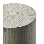 Круглый приставной столик с инкрустацией RADIAL BONE INLAY SIDE TABLE варинант исполнения - 1 | Loft Concept в Краснодаре