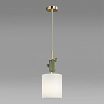 Подвесной светильник с декором в виде кактуса из керамики Opuntia D18 см варинант исполнения - 4 | Loft Concept в Краснодаре