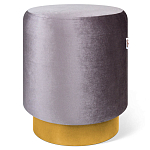 Пуф фиолетовый велюр на золотом металлическом основании Golden Belt варинант исполнения - 1 | Loft Concept в Краснодаре