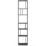 Высокий стеллаж из металла Menzie High Metal Rack Black варинант исполнения - 2 | Loft Concept в Краснодаре