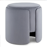 Пуф Alice Poof Grey Серый велюр варинант исполнения - 1 | Loft Concept в Краснодаре