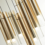 Люстра каскадная с 7-ю цилиндрическими плафонами из стекла Luminous Cylinders варинант исполнения - 5 | Loft Concept в Краснодаре