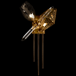 Бра с 2-мя плафонами из стекла и металла и вертикальными подвесками Gilded Mirage  варинант исполнения - 2 | Loft Concept в Краснодаре