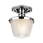 Потолочный светильник для ванных комнат с плафоном из прессованного фактурного стекла Quoizel варинант исполнения - 1 | Loft Concept в Краснодаре