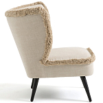 Кресло с декором бахрома Linen Fringe Chair Beige варинант исполнения - 3 | Loft Concept в Краснодаре