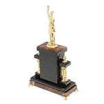 Часы настольные бронзовые из натурального камня Яшма с декором в виде Фемиды Themis Stone Clock варинант исполнения - 4 | Loft Concept в Краснодаре