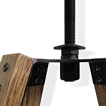 Барный стул со спинкой и металлической подставкой на 4-х деревянных ножках Коричневый Велюр Vendramin Chair варинант исполнения - 4 | Loft Concept в Краснодаре