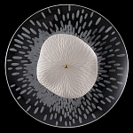 Бра с белым рельефным плафоном и стеклом с рисунком FLOW варинант исполнения - 3 | Loft Concept в Краснодаре