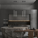 Подвсеной светильник светодиодный металлический цилиндрической формы черно-белый Trumpet tube варинант исполнения - 5 | Loft Concept в Краснодаре