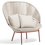 Дизайнерское уличное кресло с веревочной спинкой PETALO Armchair варинант исполнения - 1 | Loft Concept в Краснодаре