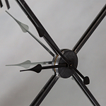 Часы настенные зеркальные с чёрным металлическим циферблатом Mirror Tower Clock варинант исполнения - 3 | Loft Concept в Краснодаре