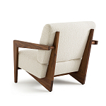 Кресло Avalon White Boucle из массива ореха варинант исполнения - 2 | Loft Concept в Краснодаре