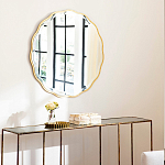 Золотое настенное зеркало Yvon Mirror варинант исполнения - 3 | Loft Concept в Краснодаре