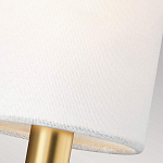 Бра с прямоугольным основанием цвета латунь и 2-мя белыми цилиндрическими льняными абажурами Feiss варинант исполнения - 3 | Loft Concept в Краснодаре