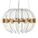 Люстра круглая с прозрачными элементами в форме полумесяца Crystal Crescent варинант исполнения - 4 | Loft Concept в Краснодаре