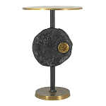 Столик приставной с абстрактным основанием и акцентом в виде золотистого диска Heavenly Space варинант исполнения - 1 | Loft Concept в Краснодаре