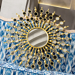 Зеркало-солнце в раме из металла с золотыми с лучами Rays of Peace варинант исполнения - 3 | Loft Concept в Краснодаре