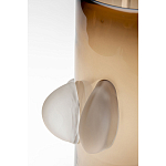 Ваза коричневая Forma Mare со стеклянными вставками варинант исполнения - 3 | Loft Concept в Краснодаре