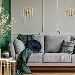 Бра золотого цвета с ветвями и хрустальными подвесками FAIRYTREE Light варинант исполнения - 8 | Loft Concept в Краснодаре