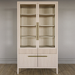 Витрина Primo со стеклянными фасадами и буфетом шпон Светлый дуб варинант исполнения - 2 | Loft Concept в Краснодаре