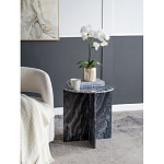 Столик кофейный с столешницей из черного мрамора Compact Black Marble Table варинант исполнения - 7 | Loft Concept в Краснодаре