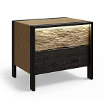 Тумба 2 ящика с подсветкой на рельефном фасаде Warm Industrial варинант исполнения - 3 | Loft Concept в Краснодаре