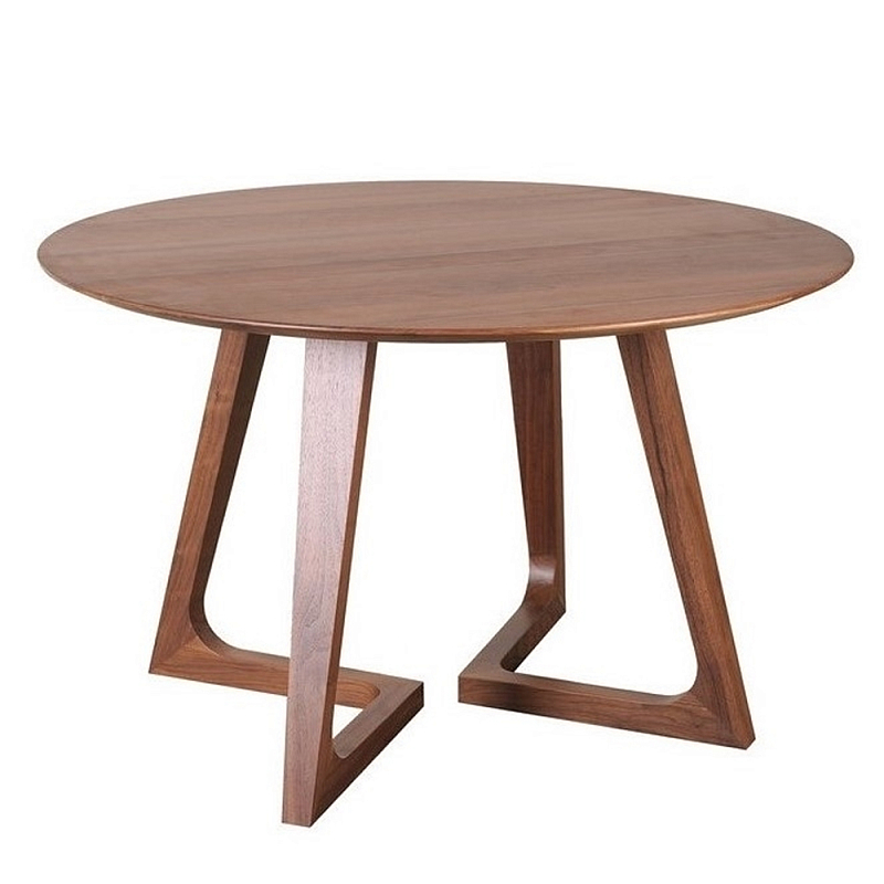 Обеденный стол круглый с изогнутыми ножками Godenza Round V Table Ясень в Краснодаре | Loft Concept 