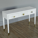 Дизайнерский Письменный стол Elsa Dreams White с тремя ящиками варинант исполнения - 3 | Loft Concept в Краснодаре