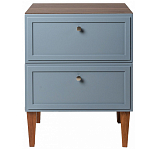 Тумба прикроватная серая из массива бука с 2-мя ящиками Wenge Light варинант исполнения - 2 | Loft Concept в Краснодаре