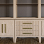 Модульный стеллаж Primo из трех составных элементов Светлый дуб варинант исполнения - 6 | Loft Concept в Краснодаре