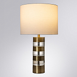 Настольная лампа с цилиндрическим основанием и белым абажуром Crystal Harmony  варинант исполнения - 1 | Loft Concept в Краснодаре