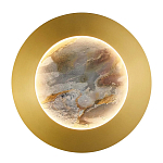 Бра в форме диска цвета латунь Brass Borders варинант исполнения - 1 | Loft Concept в Краснодаре