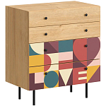 Комод с принтом на ящиках Elise Chest of Drawers варинант исполнения - 7 | Loft Concept в Краснодаре