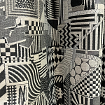 Мебельная ткань Шенилл черно-белый принт 280 см T3-44 варинант исполнения - 1 | Loft Concept в Краснодаре