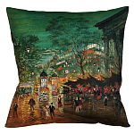 Подушка декоративная Париж ночной Impressionism in Art варинант исполнения - 1 | Loft Concept в Краснодаре