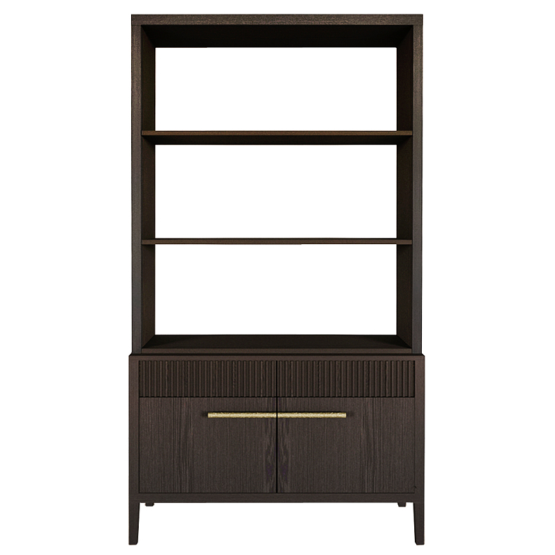 Стеллаж Primo с ящиками Темный орех Орех в Краснодаре | Loft Concept 