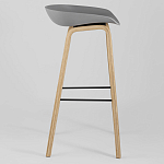 Барный стул на ножках из натурального дерева Boras Grey варинант исполнения - 2 | Loft Concept в Краснодаре