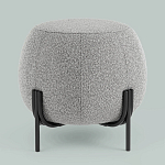 Пуф в ткани букле серого цвета Pikelet варинант исполнения - 2 | Loft Concept в Краснодаре