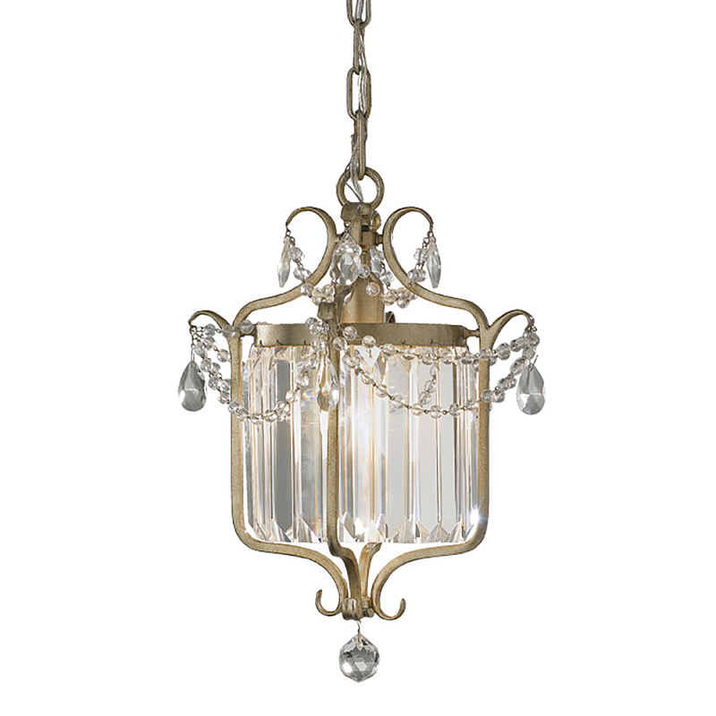 Люстра подвесная со стеклянными подвесками Feiss Серебряный Прозрачное Стекло в Краснодаре | Loft Concept 