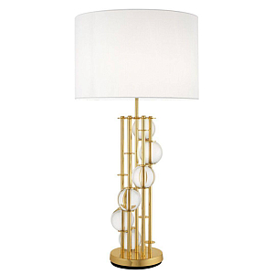 Настольная лампа Eichholtz Table Lamp Lorenzo Gold & white