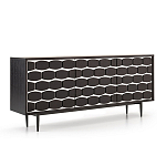 Дизайнерский комод чёрный с фактурным фасадом Billy варинант исполнения - 1 | Loft Concept в Краснодаре