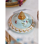 Шкатулка с крышкой из голубого фарфора с риунком птиц и цветов Blue Garden варинант исполнения - 5 | Loft Concept в Краснодаре