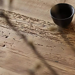 Дизайнерский журнальный стол квадратный с черным трапециевидным основанием Wokab варинант исполнения - 4 | Loft Concept в Краснодаре