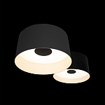 Потолочный светильник с 2-мя цилиндрическими абажурами серого и черного цвета Urban Dome варинант исполнения - 6 | Loft Concept в Краснодаре